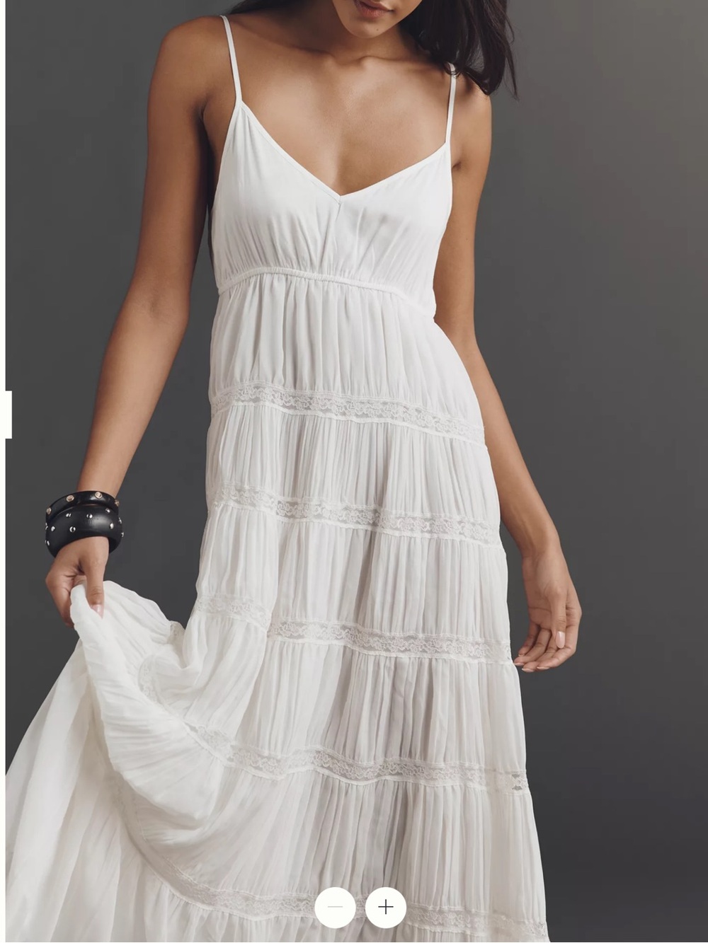 By Anthropologie Twofer Tiered Sleeveless Dress XS